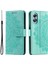 Oppo A78 4g Cüzdan Pu Deri Kılıf Standı Baskılı Mandala Çiçek Kılıf Askılı-Yeşil (Yurt Dışından) 1