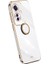 Xınlı Oppo RENO11 F 5g Kılıf Elektrokaplama Tpu Telefon Kılıfı Kickstand Ile-Beyaz (Yurt Dışından) 1