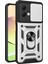 Motorola Moto G84 5g Kılıf Sürgülü Lens Kapağı Pc + Tpu Ayaklı Cep Telefonu Kılıfı-Gümüş (Yurt Dışından) 1