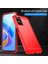 Oppo A36/A76/REALME 9i 4g Fırçalanmış Yüzey Karbon Fiber Doku Tpu Arka Kılıf Telefon Kılıfı-Kırmızı (Yurt Dışından) 2