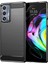 1.8mm Ultra Ince Yumuşak Tpu Kılıf Düşmeye Karşı Hava Yastığı Köşe Tasarımı Karbon Fiber Dokulu Telefon Kılıfı Fırçalanmış Yüzeyli Motorola Edge 20-Siyah (Yurt Dışından) 1