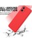 Motorola Moto G45 5G/G34 5g Kılıf Sıvı Silikon Arka Kapak Fiber Astarlı-Kırmızı (Yurt Dışından) 5