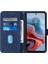 Motorola Moto G45 5G/G34 5g Deri Kılıf El Kayışı Cüzdan Standı Telefon Kılıfı-Safir (Yurt Dışından) 2