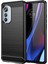 Motorola Edge (2022) 5g Kalınlaştırılmış Telefon Kılıfı Fırçalanmış Karbon Fiber Dokulu Çizilmez Arka Kapak-Siyah (Yurt Dışından) 1