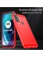 Motorola Moto G71 5g-Kırmızı Için Süper Esnek Tpu Kılıf Karbon Fiber Doku Fırçalanmış Yüzey Telefon Kılıfı Şok Emici Tampon (Yurt Dışından) 5