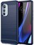 Motorola Edge (2022) 5g Kalınlaştırılmış Telefon Kılıfı Fırçalanmış Karbon Fiber Dokulu Çizilmez Arka Kapak-Mavi (Yurt Dışından) 1