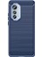 Motorola Edge (2022) 5g Kalınlaştırılmış Telefon Kılıfı Fırçalanmış Karbon Fiber Dokulu Çizilmez Arka Kapak-Mavi (Yurt Dışından) 3
