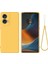 Motorola Moto G85 5G/S50 Neo 5g Kılıf Bilek Kayışlı Sıvı Silikon Telefon Kılıfı-Sarı (Yurt Dışından) 1