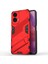Motorola Moto G24 4g Kılıf Pc+Tpu Darbeye Dayanıklı Telefon Kılıfı Kickstand Ile-Kırmızı (Yurt Dışından) 1