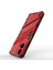 Motorola Moto G24 4g Kılıf Pc+Tpu Darbeye Dayanıklı Telefon Kılıfı Kickstand Ile-Kırmızı (Yurt Dışından) 4