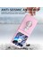 Motorola Razr 40 Ultra 5g Kılıf Halka Kickstand Pc Telefon Kılıfı Temperli Cam Arka Ekran Filmi-Pembe (Yurt Dışından) 5