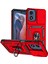 Motorola Moto G Play (2024) 4g Kılıf Pc + Tpu Darbeye Dayanıklı Telefon Kabuğu Kamera Sürgülü Kapak ve Destek Ayağı ile - Kırmızı (Yurt Dışından) 1