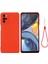 Motorola Moto G22/MOTO E32S 4g Sıvı Silikon Kılıf Yumuşak Çizilmez Mikrofiber Astar Darbeye Dayanıklı Koruyucu Kılıf Kayışlı-Kırmızı (Yurt Dışından) 1
