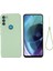 Motorola Moto G71 5g Sıvı Silikon Kılıf Yumuşak Mikrofiber Astar Darbeye Dayanıklı Düşme Koruma Kılıfı Kayışlı-Yeşil (Yurt Dışından) 1
