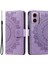 Motorola Moto E14 4G/G04 4G/G04S 4G/G24 4g Kılıf Pu Deri Mandala Desenli Cüzdan Kapaklı Kılıf-Mor (Yurt Dışından) 1