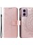 Motorola Moto E14 4G/G04 4G/G04S 4G/G24 4g Kılıf Pu Deri Mandala Desenli Cüzdan Kapaklı Kılıf-Gül Altın (Yurt Dışından) 1