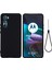 Motorola Edge 30 5g Sıvı Silikon Darbeye Dayanıklı Koruyucu Telefon Kılıfı Yumuşak Mikrofiber Astar Yastık Çizilmez Kapak-Siyah (Yurt Dışından) 1