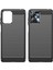 Motorola Moto G13 4G/G23 4g Için Darbeye Dayanıklı Cep Telefonu Kılıfı, Fırçalanmış Karbon Fiber Dokulu Çizilmez Telefon Kılıfı-Siyah (Yurt Dışından) 3