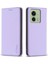 Bınfen Color BF18 Motorola Edge 40 5g Deri Kapaklı Otomatik Emici Manyetik Telefon Kılıfı Kart Tutucu Ile-Mor (Yurt Dışından) 1