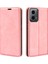 Motorola Moto G45 5G/G34 5g Kılıf Pu Deri Stand Görünüm Manyetik Korumalı Telefon Kılıfı-Pembe (Yurt Dışından) 1