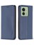 Bınfen Color BF18 Motorola Edge 40 5g Deri Kapaklı Otomatik Emici Manyetik Telefon Kılıfı Kart Tutucu Ile-Mavi (Yurt Dışından) 1