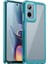 Motorola Moto E15 4G/G05 4g Kılıf Tpu+Akrilik Koruyucu Şeffaf Telefon Kılıfı-Şeffaf Mavi (Yurt Dışından) 1