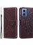 Motorola Moto G45 5G/G34 5g Telefon Kılıfı Mandala Çiçek Standı Pu Deri Kılıf Cüzdan-Kahverengi (Yurt Dışından) 1