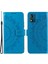 Motorola Moto E13 4g Cep Telefonu Kılıfı Baskılı Mandala Çiçek Desenli Cüzdan Standı Telefon Kılıfı Askılı-Mavi (Yurt Dışından) 1