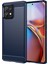 Motorola Moto X40 5G/EDGE+(2023)/EDGE 40 Pro 5g Düşme Koruması Karbon Fiber Doku Tpu Koruyucu Telefon Kılıfı Fırçalanmış Cep Telefonu Kılıfı-Mavi (Yurt Dışından) 1