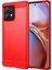 Motorola Moto X40 5G/EDGE+(2023)/EDGE 40 Pro 5g Düşme Koruması Karbon Fiber Doku Tpu Koruyucu Telefon Kılıfı Fırçalanmış Cep Telefonu Kılıfı-Kırmızı (Yurt Dışından) 1