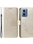 Motorola Moto G45 5G/G34 5g Telefon Kılıfı Mandala Çiçek Standı Pu Deri Kılıf Cüzdan-Altın (Yurt Dışından) 1