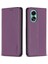 Bınfen Color BF18 Oppo A78 4g Manyetik Deri Telefon Kılıfı Kart Tutucu Stand Tam Koruma Kılıfı-Koyu Mor (Yurt Dışından) 1
