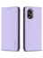 Bınfen Color BF18 Oppo A38 4g Darbeye Dayanıklı Deri Kapak Kart Tutucu Stand Telefon Kılıfı-Mor (Yurt Dışından) 1