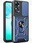 Oppo A60 4g Kılıf Kayar Kamera Kapağı Pc + Tpu Ayaklı Telefon Kılıfı-Mavi (Yurt Dışından) 1
