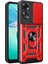 Oppo A60 4g Kılıf Kayar Kamera Kapağı Pc + Tpu Ayaklı Telefon Kılıfı-Kırmızı (Yurt Dışından) 1