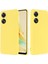 Oppo Reno8 T 4g Için Telefon Kılıfı, Kayışlı Sıvı Silikon Yumuşak Astarlı Darbeye Dayanıklı Akıllı Telefon Kılıfı-Sarı (Yurt Dışından) 2