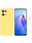 Oppo Reno8 4g Sıvı Silikon Telefon Kılıfı Yumuşak Astarlı Düşmeye Dayanıklı Kılıf Kayışlı-Sarı (Yurt Dışından) 1
