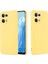 Oppo Reno8 4g Sıvı Silikon Telefon Kılıfı Yumuşak Astarlı Düşmeye Dayanıklı Kılıf Kayışlı-Sarı (Yurt Dışından) 2
