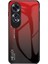 Oppo A60 4g Kılıf Temperli Cam + Pc + Tpu Telefon Kılıfı - Degrade Kırmızı Siyah (Yurt Dışından) 1