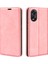 Oppo A38 4g Telefon Kılıfı Pu Deri Cüzdan Standı Düşmeye Karşı Cilt Dokunma Hissi Kapak-Pembe (Yurt Dışından) 1