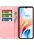Oppo A38 4g Telefon Kılıfı Pu Deri Cüzdan Standı Düşmeye Karşı Cilt Dokunma Hissi Kapak-Pembe (Yurt Dışından) 2