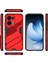 Oppo RENO13 5g (Global) Kılıf Pc + Tpu Darbeye Dayanıklı Telefon Kılıfı Kickstand Ile-Kırmızı (Yurt Dışından) 5