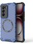 Oppo RENO12 Pro 5g (Küresel) Manyetik Kılıf Petek Doku Çift Katmanlı Tpu+Pc Telefon Kılıfı-Mavi (Yurt Dışından) 1