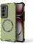 Oppo RENO12 Pro 5g (Küresel) Manyetik Kılıf Petek Doku Çift Katmanlı Tpu+Pc Telefon Kılıfı-Yeşil (Yurt Dışından) 1