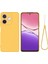 Oppo A5 Pro 4g(Global)/5g(Global)/a5 Energy 5g(China) Sıvı Silikon Kılıf Telefon Arka Kapağı El Kayışı Ile-Sarı (Yurt Dışından) 1