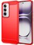 Oppo RENO12 5g(Global)Kılıf Karbon Fiber Doku Fırçalanmış Tpu Telefon Kılıfı-Kırmızı (Yurt Dışından) 1