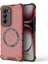 Oppo RENO12 5g (Küresel) Manyetik Kılıf Honeycomb Hibrit Serisi Tpu+Pc Telefon Kılıfı-Kırmızı (Yurt Dışından) 1