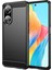 Oppo A1 5G/A98 5G/F23 5g Yumuşak Tpu Telefon Kılıfı Karbon Fiber Doku Fırçalanmış Telefon Kılıfı-Siyah (Yurt Dışından) 1