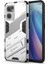 Oppo Reno7 5g (Global) Sert Pc + Yumuşak Tpu Telefon Arka Kapak Koruyucu Kılıf Kickstand ile Düşmeye Karşı Telefon Kılıfı - Beyaz (Yurt Dışından) 4