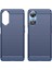 Oppo A78 5G/A58 5G/A58X 5g Için Tpu Kılıf, Fırçalanmış Karbon Fiber Doku Cep Telefonu Kılıfı-Mavi (Yurt Dışından) 3